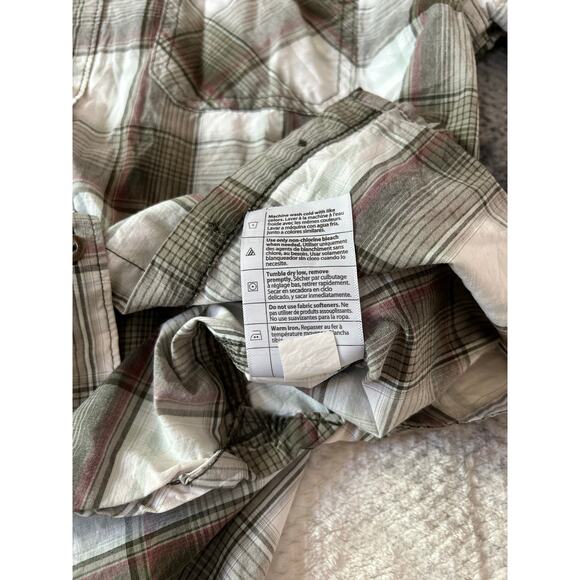 Carhartt Women's Button Down Huron Plaid Roll Long Sleeve Shirt Size Large - Picture 5 of 8